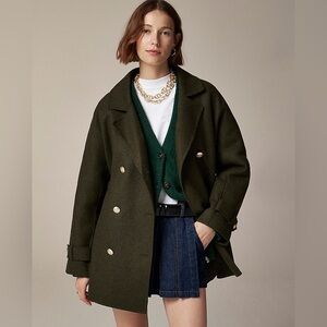 NWT | J CREW Wool Trench Coat | Rich Olive